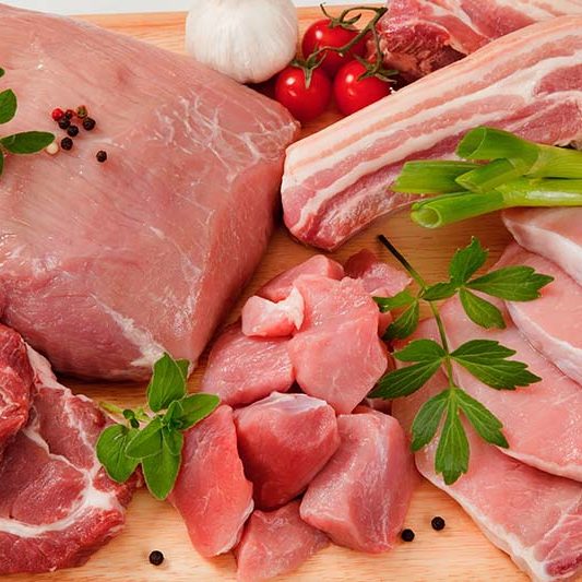 cuts of pork meat